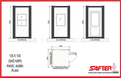 PANEL KABİN 135x135