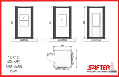 PANEL KABİN 135x135