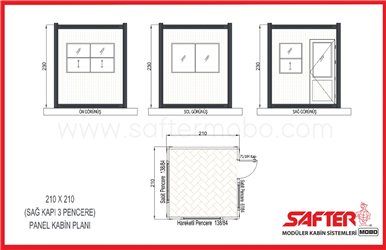 PANEL KABİN 210x210